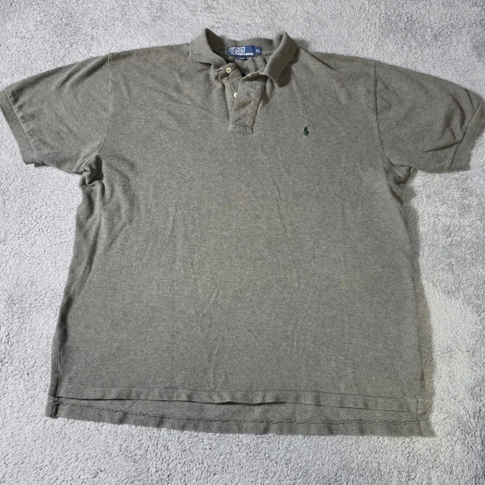 Polo Ralph Lauren Mens XL Polo Shirt Olive Green Short Sleeve Pique Cotton
